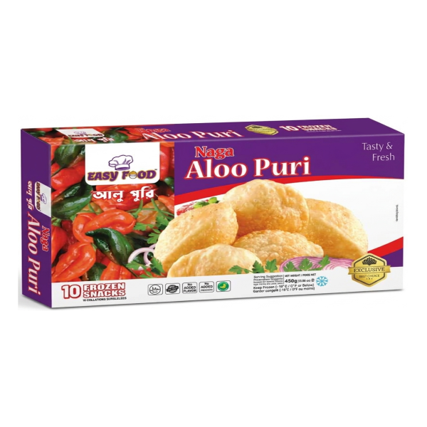 Easy Food NAGA Aloo Puri 450gm 10 pcs spicy frozen snacks in Bangladesh