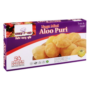 NAGA Mini Aloo Puri 360gm 24 pcs | Spicy Frozen Snacks Bangladesh
