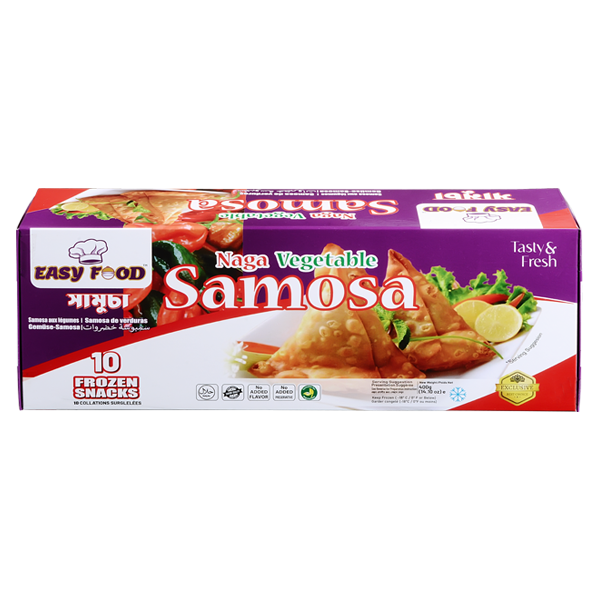 Easy Food NAGA Vegetable Samosa Regular Pack 400gm 10 pcs spicy frozen snacks in Bangladesh