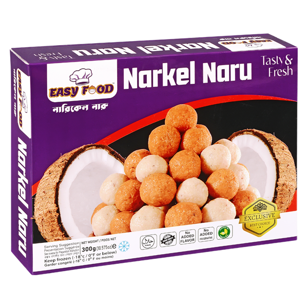 Easy Food Narkel Naru 300gm 15 pcs frozen sweet snacks in Bangladesh